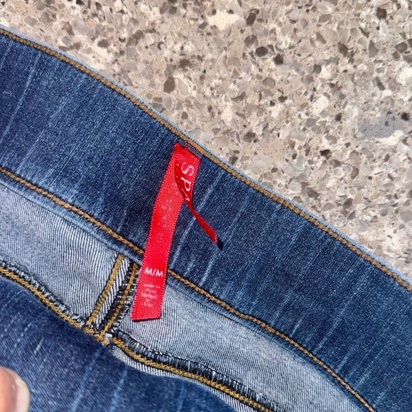 Spanx Jeans - Women's Medium Pull-On Shaping Skinny Distressed Denim Stretch - Picture 5 of 12